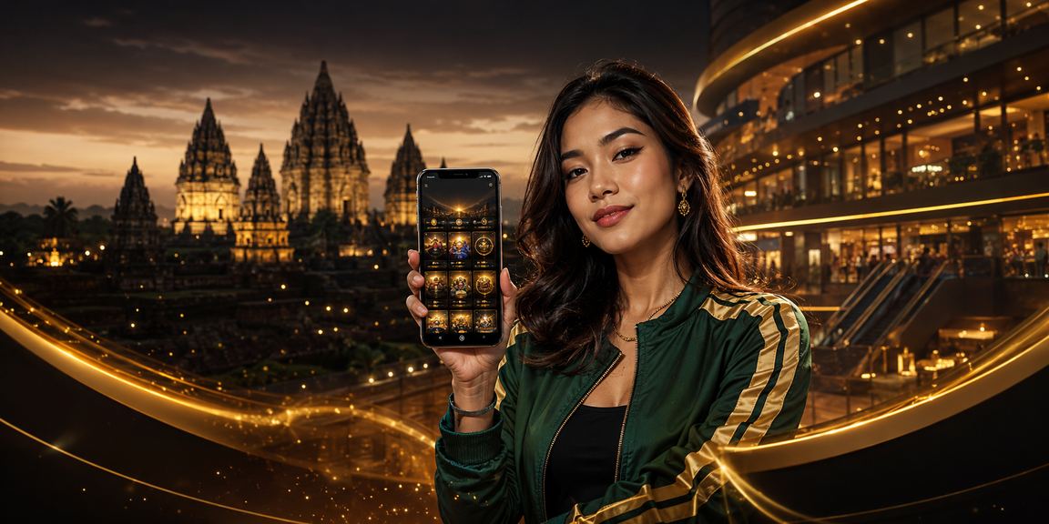 Perempuan mengklaim voucher casino sofabet88 lewat ponsel dengan ekspresi senang